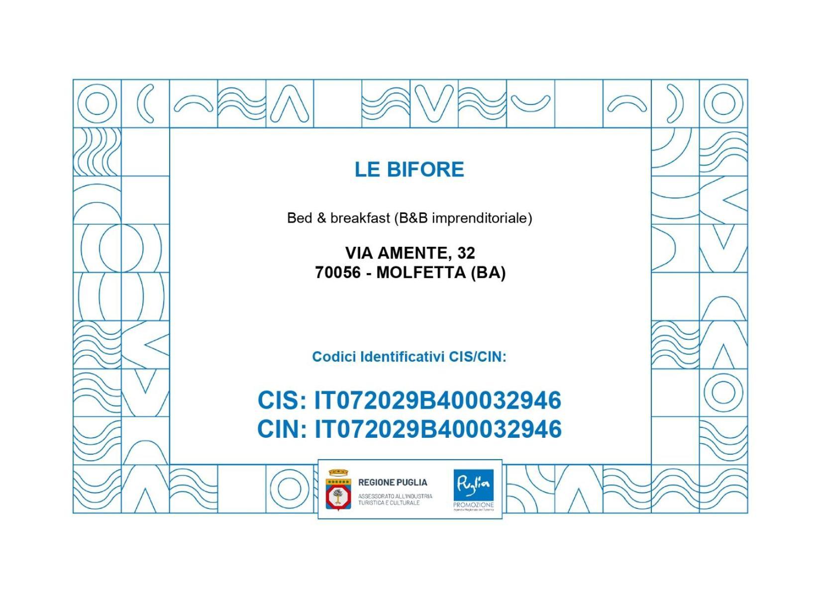 Le Bifore B&B Molfetta Kültér fotó